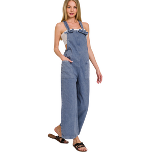 MINERAL WASHED JUMPSUIT OVERALLS // 3 COLORS