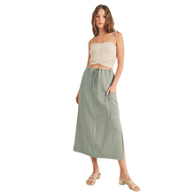 Load image into Gallery viewer, LINEN MIDI SKIRT

