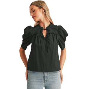 RUFFLED PUFF SLEEVE