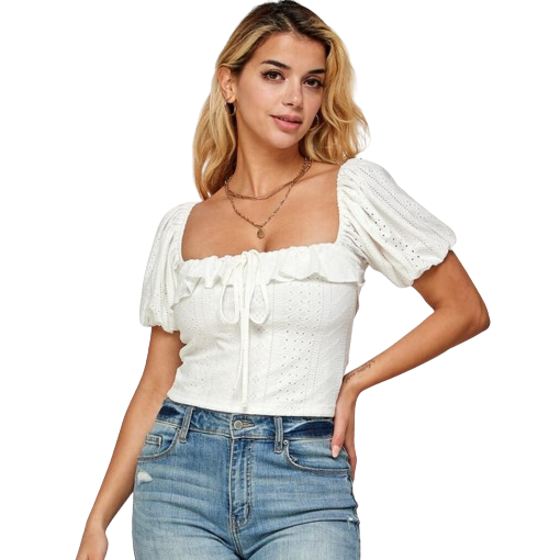 CLARA EYELET TOP // FINAL SALE