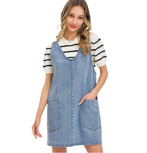 BEST SELLER - OVERALL DENIM DRESS