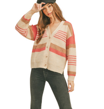 Load image into Gallery viewer, QUINN STRIPED CARDIGAN
