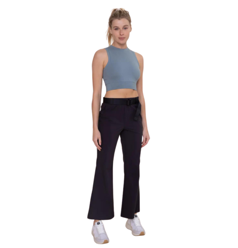 BELTED HIGH WAIST FLARE PANT