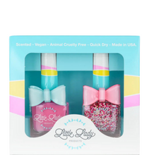 Load image into Gallery viewer, NAIL POLISH SET WITH BOW RINGS // 3 DIFFERENT COLOR SETS
