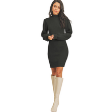 Load image into Gallery viewer, MOCK NECK SWEATER DRESS
