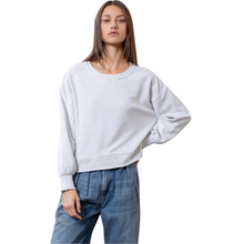 Load image into Gallery viewer, DROP SHOULDER RAW EDGE KNIT TOP
