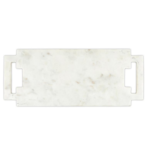 DOUBLE HANDLE MARBLE SERVING TRAY