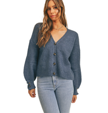 Load image into Gallery viewer, PUFF SLEEVE V NECK CARDI
