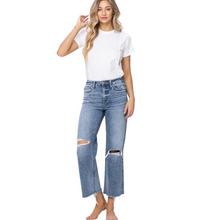 Load image into Gallery viewer, COMFORT STRETCH HIGH RISE STRAIGHT LEG DENIM
