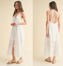 Load image into Gallery viewer, EYELET MIDI DRESS WITH OPEN BACK
