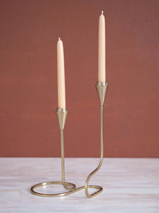 GOLD LOOP TAPER CANDLE HOLDER