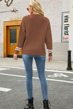 Load image into Gallery viewer, Graphic Round Neck Dropped Shoulder Sweater
