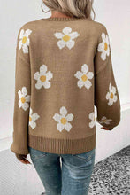 Load image into Gallery viewer, Floral Dropped Shoulder Sweater
