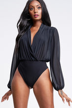 Load image into Gallery viewer, CHIFFON SURPLICE BODYSUIT // 2 COLORS
