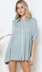 BABYDOLL BUTTON DOWN // 2 COLORS