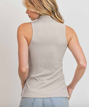 Load image into Gallery viewer, MOCK NECK RIB KNIT TANK // 3 COLORS
