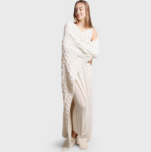 Load image into Gallery viewer, LUXURY SOFT CABLE KNIT THROW BLANKET // 2 COLORS
