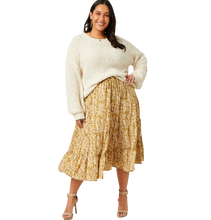 Load image into Gallery viewer, FINAL SALE // SIENNA TIERED ELASTIC WAIST SKIRT // CURVY
