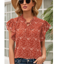 Load image into Gallery viewer, DOT RUFFLE SLEEVE // 2 COLORS
