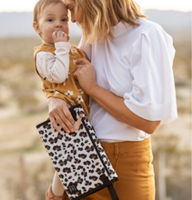 Load image into Gallery viewer, NIMBLE LEOPARD DIAPER CLUTCH // PETUNIA PICKLE BOTTOM
