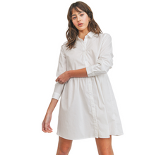 Load image into Gallery viewer, BUTTON DOWN SHIRT DRESS
