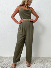 Load image into Gallery viewer, Crisscross Back Top and Pant Set
